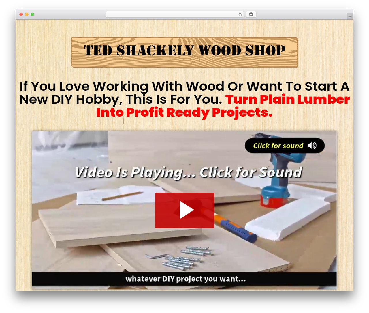 Hello Elementor WordPress theme - tedswoodshops.com