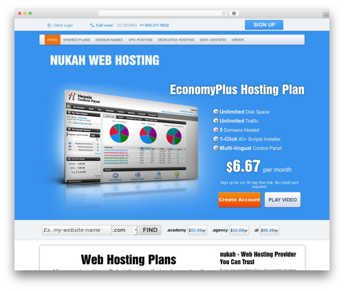 WordPress theme FeatureHosting - nukah.com