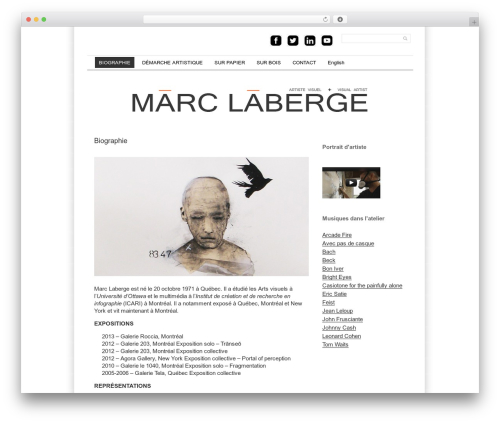 WP theme Unique Theme Responsive - marclaberge.ca