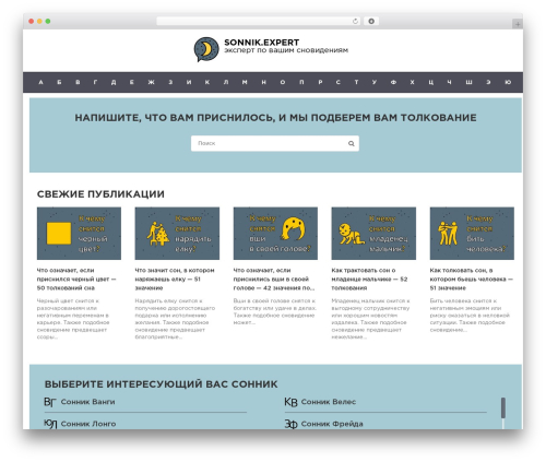 constructor WordPress website theme - sonnik.expert