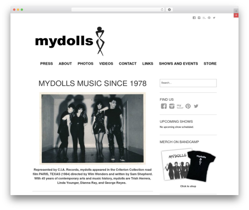 Musicpro WordPress theme design - mydollsmusic.com