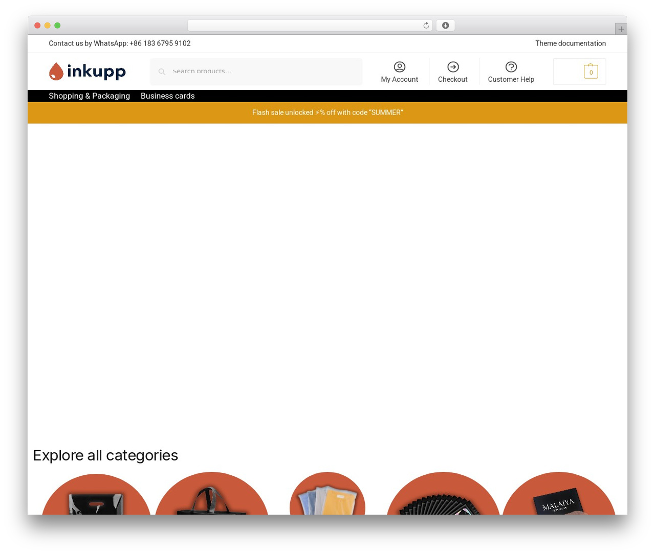 Shoptimizer WordPress theme - inkupp.com