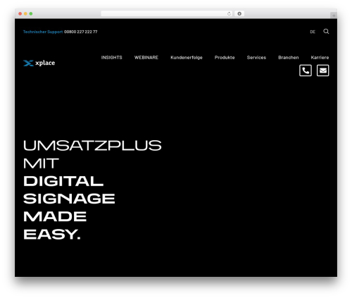 WordPress website theme UnderStrap Child - xplace-group.com