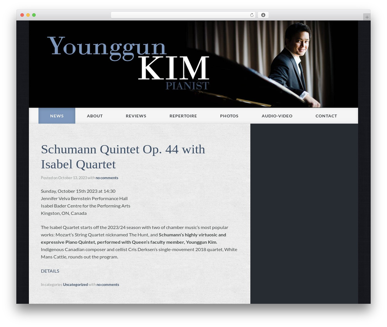 Benthos WordPress theme - younggunkim.com