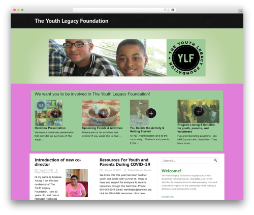 Olya WordPress theme - youthlegacyfoundation.org