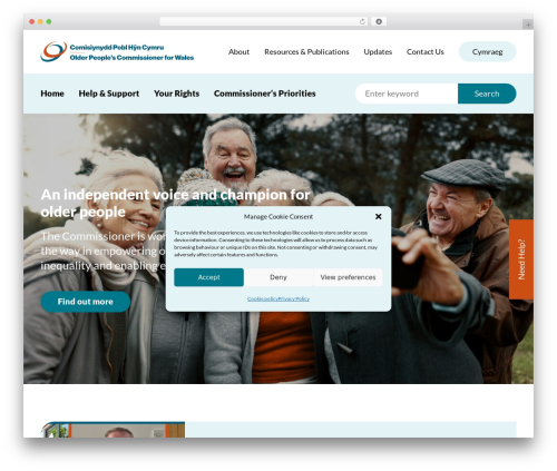 OPC theme WordPress - olderpeople.wales