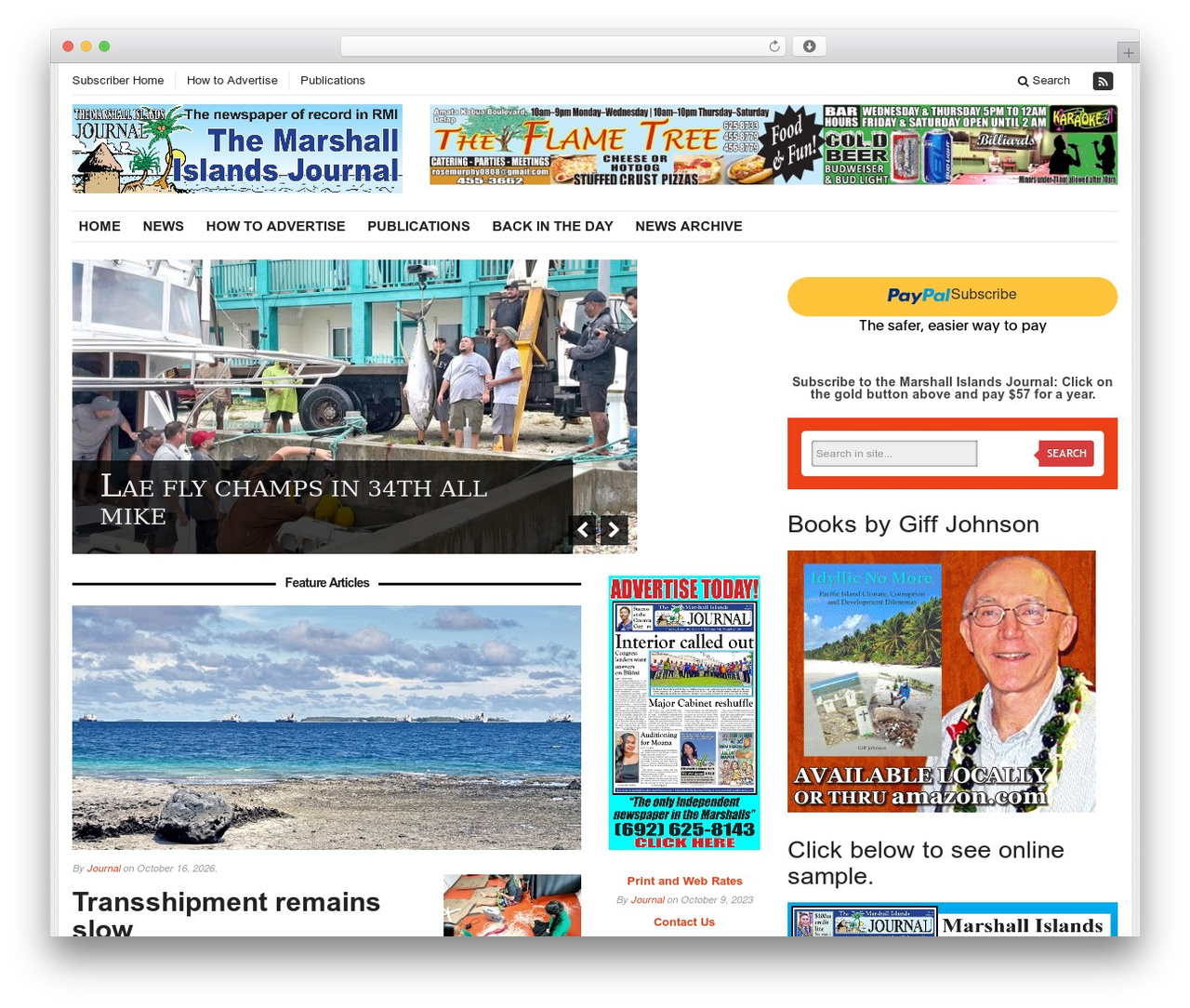sharp newspaper WordPress theme - marshallislandsjournal.com