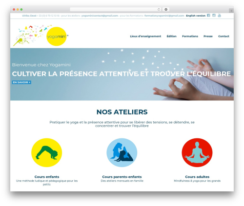 Theme WordPress Swatch - yogamini.fr