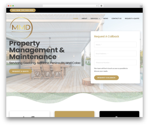 Avada theme WordPress - mmdmaintenance.com.au