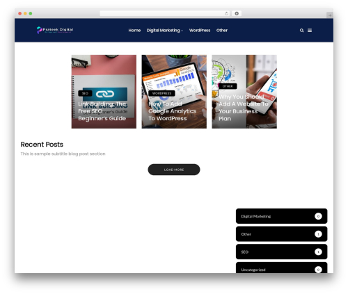 Disto theme WordPress - prateekdigital.com