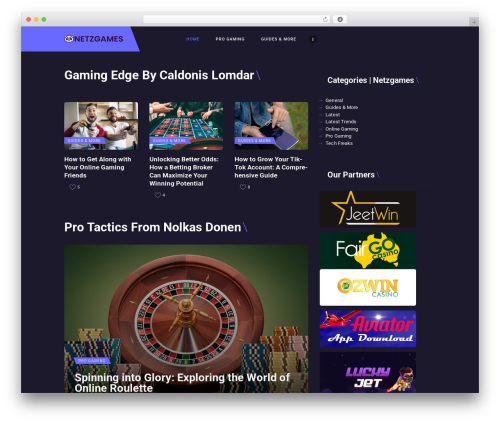 Gamezone theme WordPress - netzgames.net