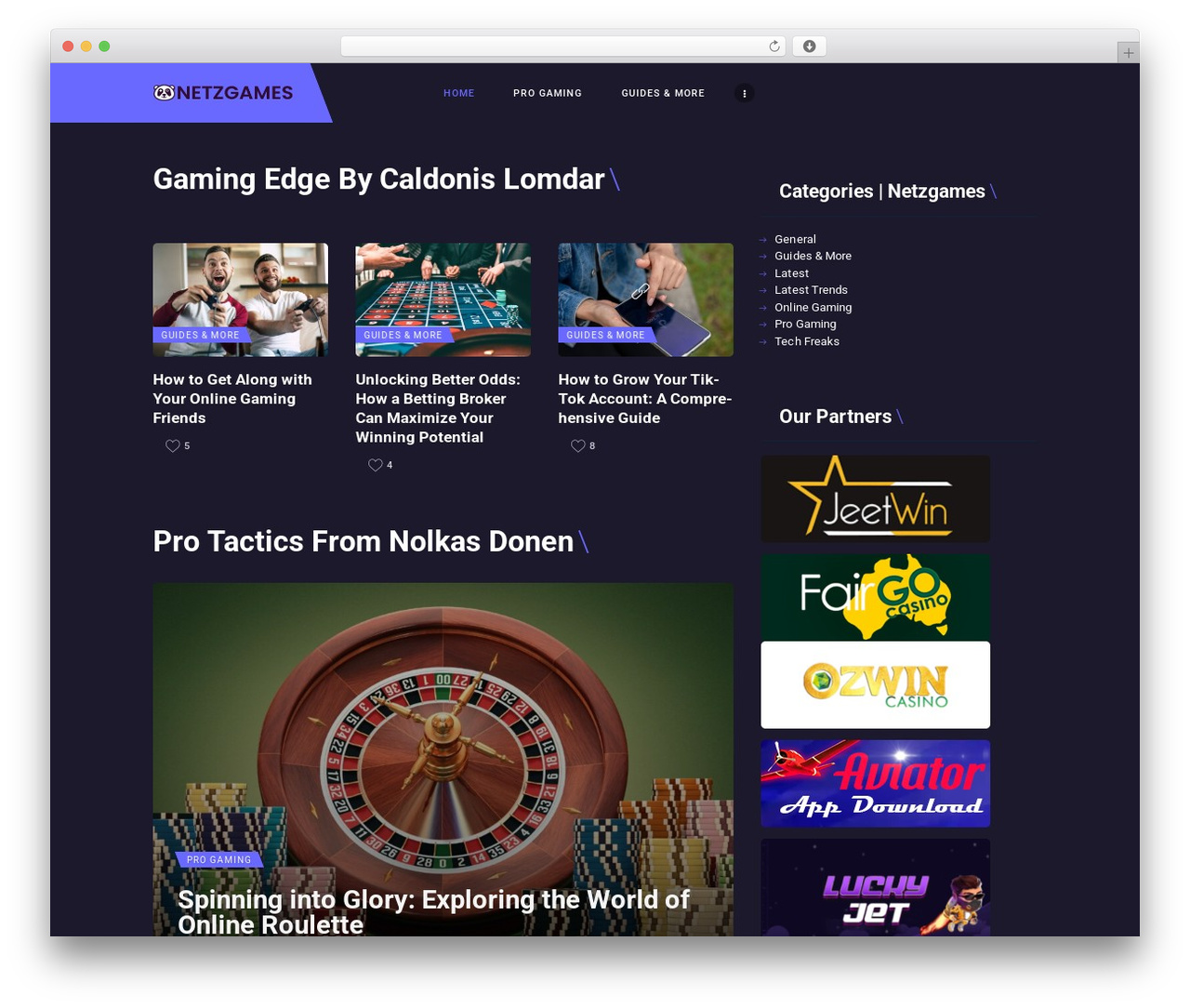 Gamezone theme WordPress - netzgames.net