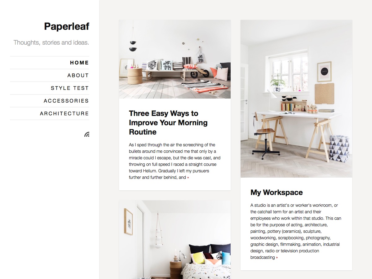 Paperleaf WordPress theme