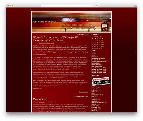 Red Train WordPress theme - mitternachtshacking.de