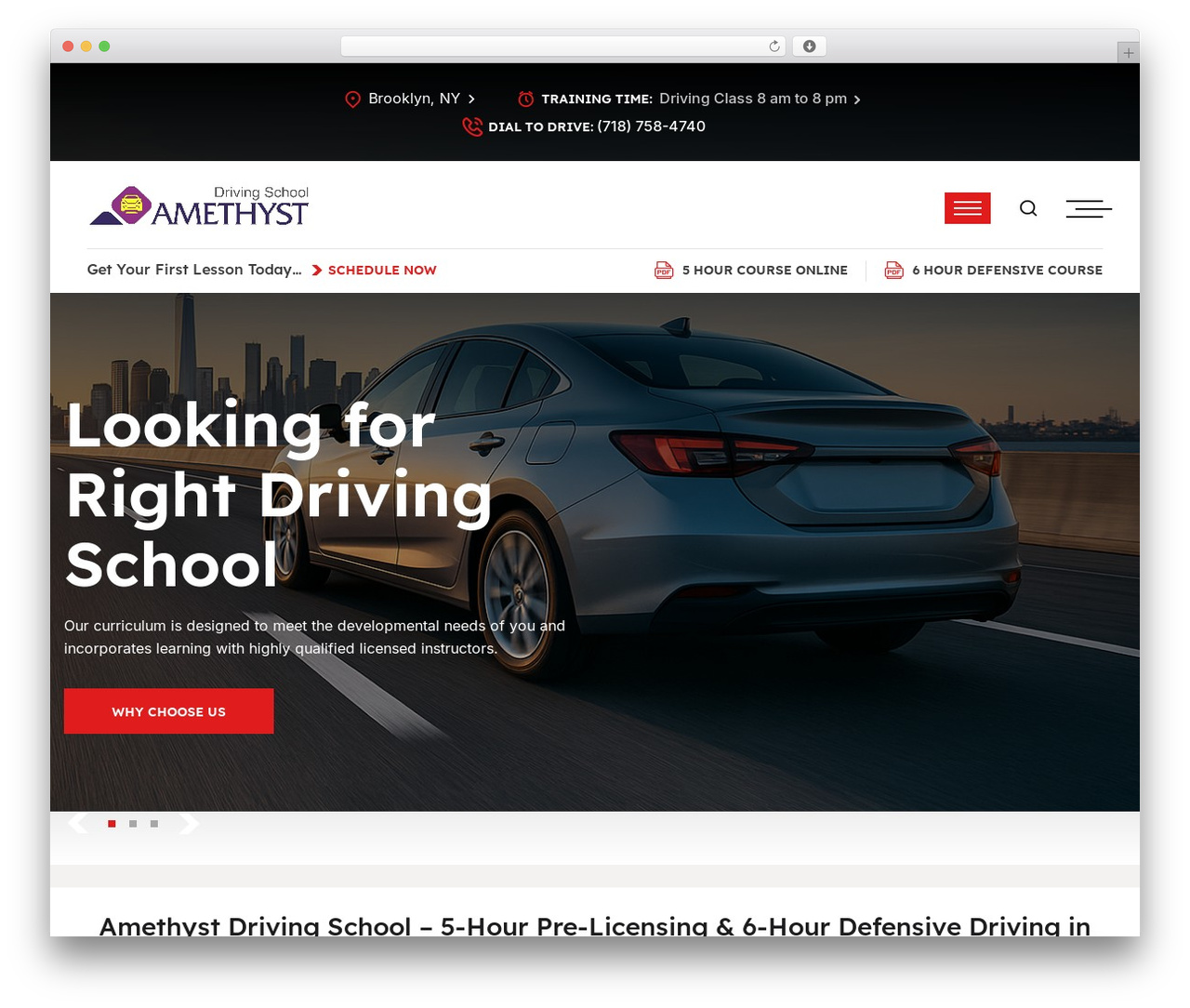 Theme WordPress Udrive Child - amethystdrivingschool.com