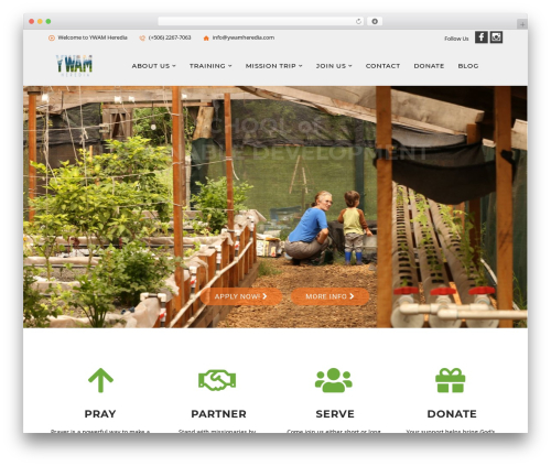 WordPress theme Fundrize - ywamheredia.com