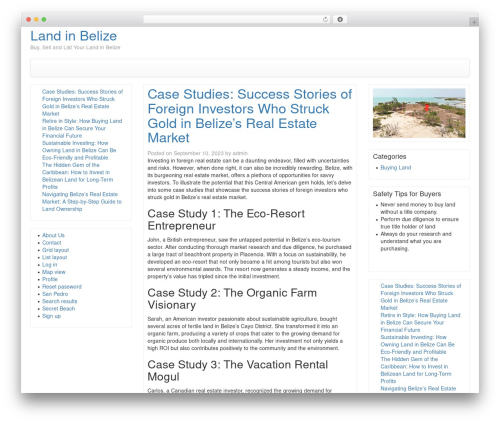 Bootstrap Basic WordPress theme - landinbelize.com