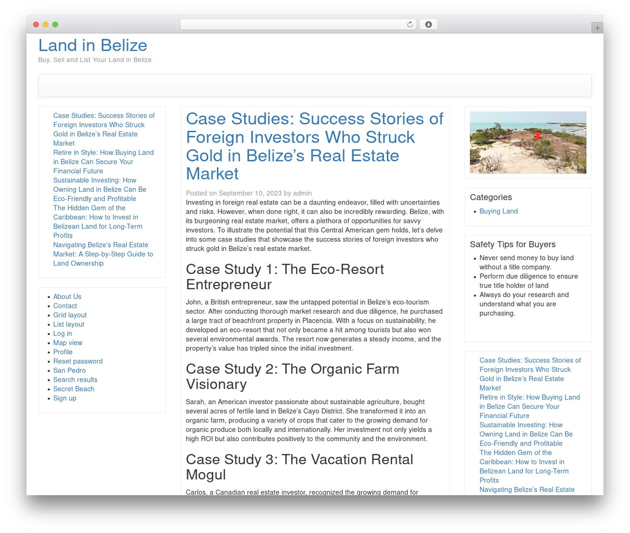 Bootstrap Basic WordPress theme - landinbelize.com