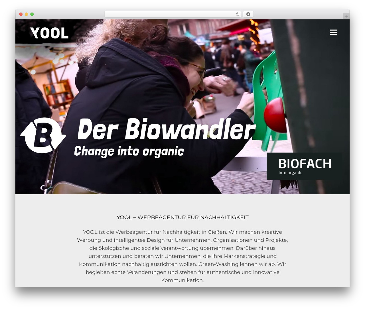 Brick WordPress website theme - yool.de