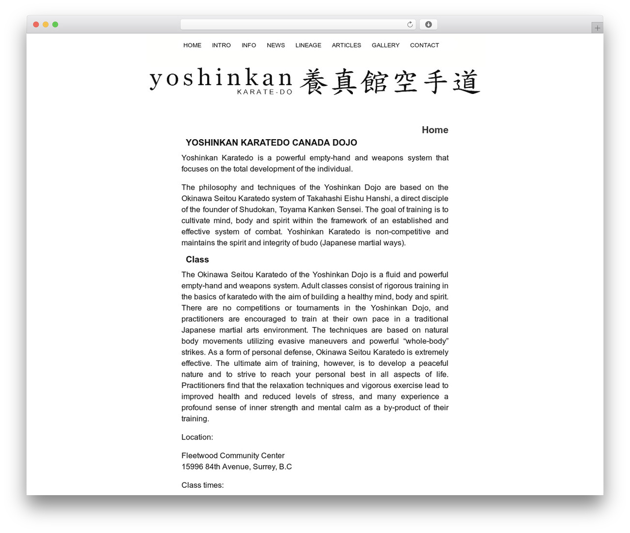 Theme WordPress Doc - yoshinkan.ca