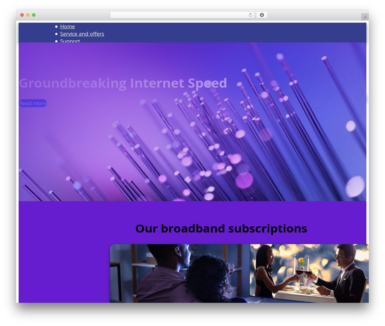 WordPress theme Bricks - infinity-broadband.com