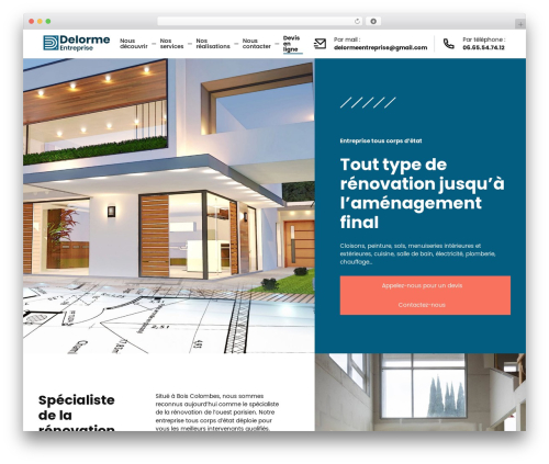 WordPress theme Element - delormeentreprise.com