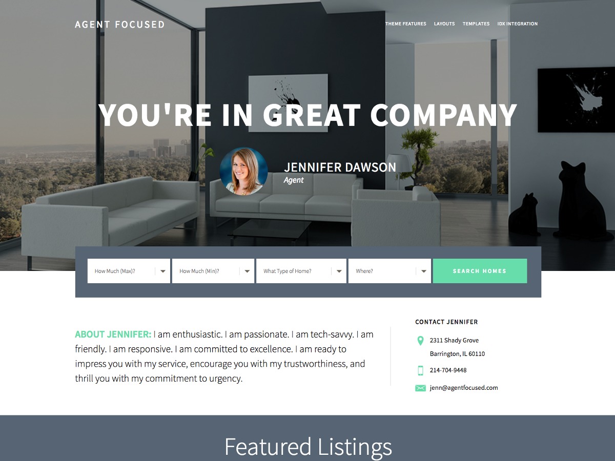 Agent Focused Pro CUSTOM theme WordPress by Marcy Diaz for Winning Agent