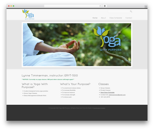 Elegance premium WordPress theme - yogawithpurpose.com