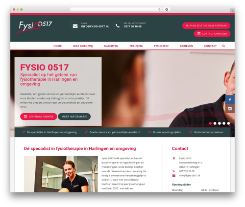 Fysio058 WordPress theme design - fysio-0517.nl
