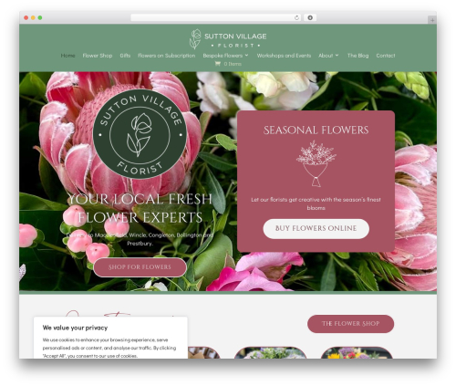 Theme WordPress Divi - suttonvillageflorist.co.uk