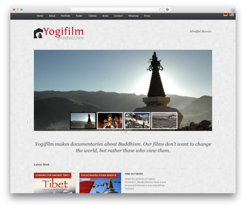 WordPress theme Alight - yogifilm.de