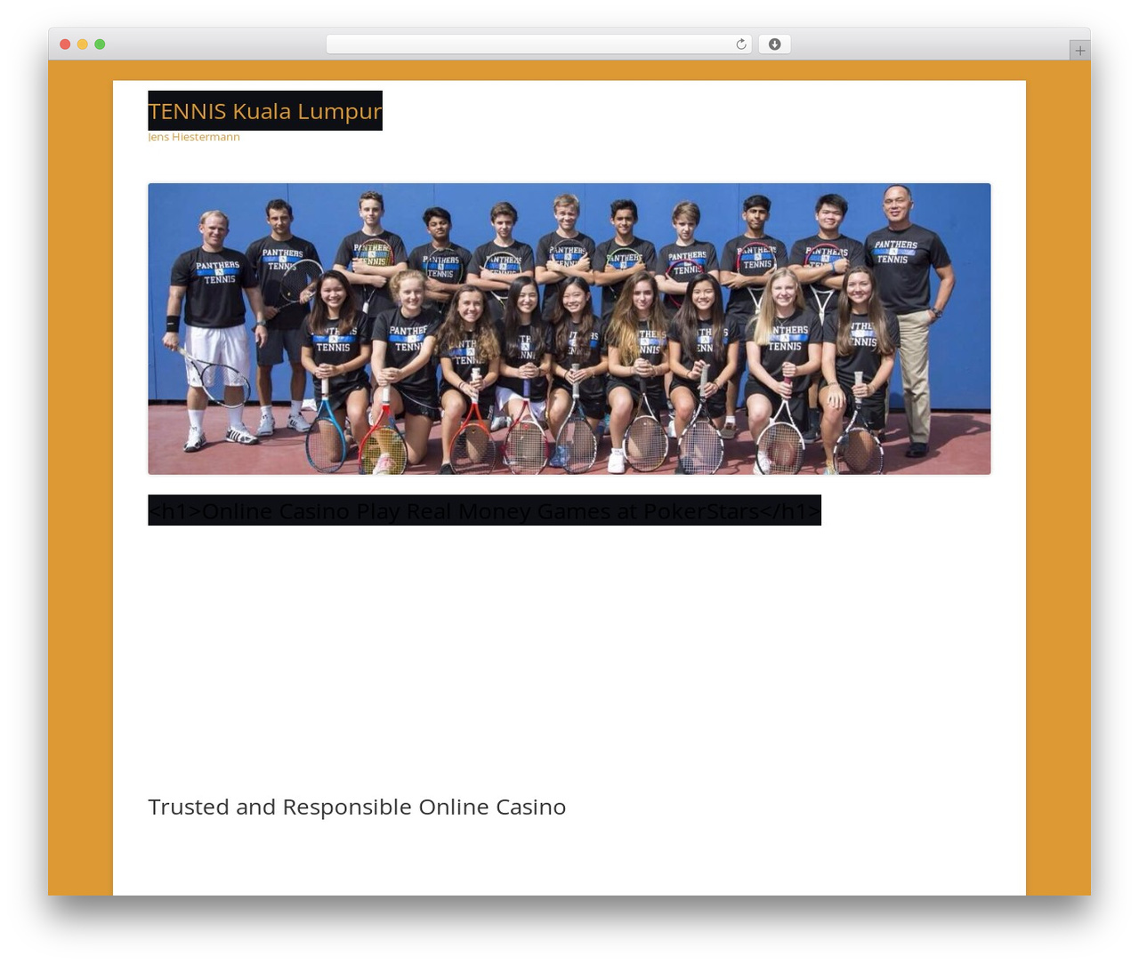 Tiny Framework WordPress theme design - kuala-lumpur-tennis.com