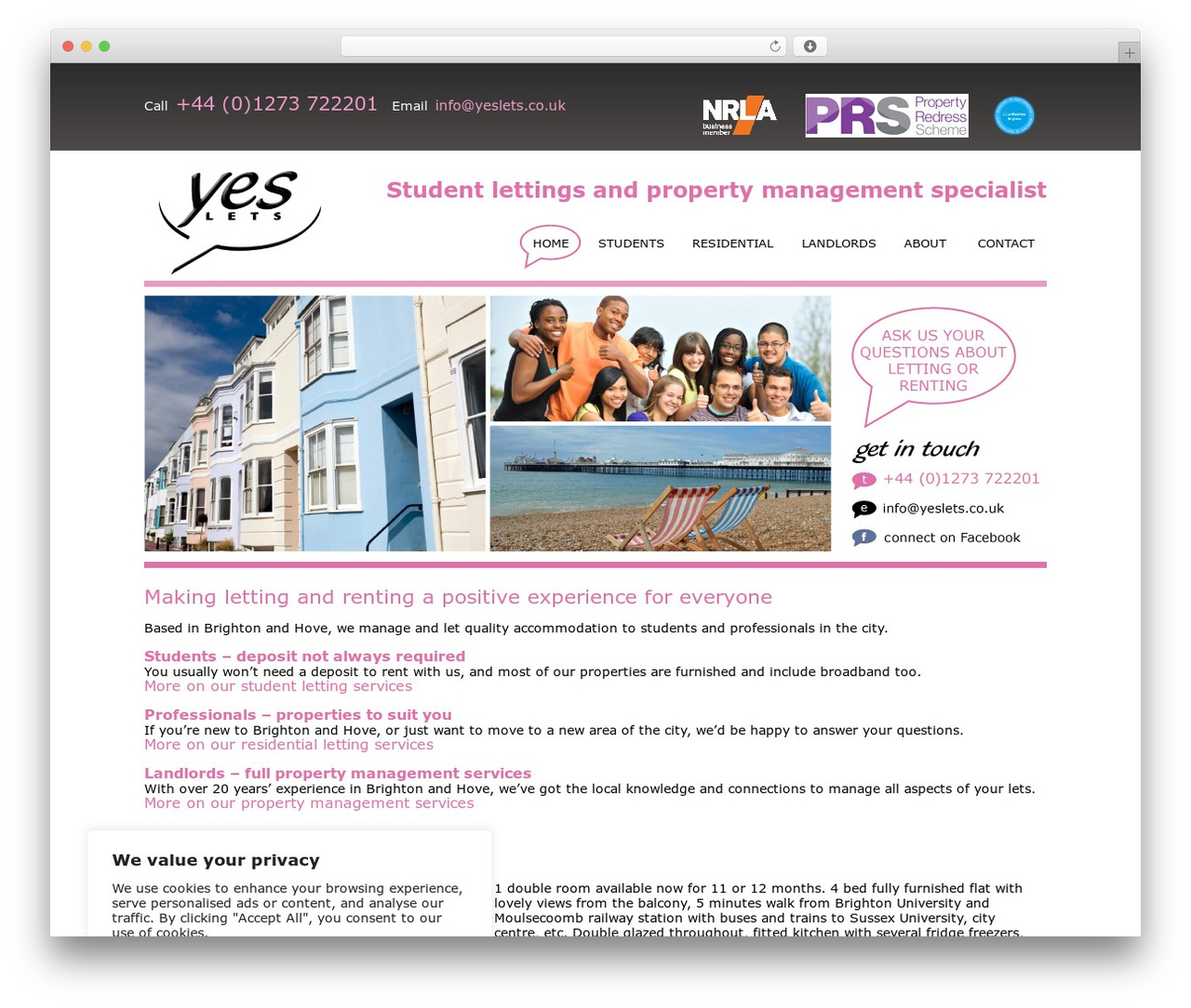 Trigger Solutions WordPress theme - yeslets.co.uk