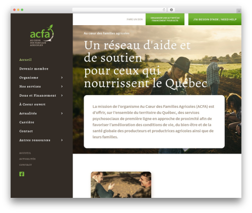 ACFA WordPress theme - acfareseaux.qc.ca