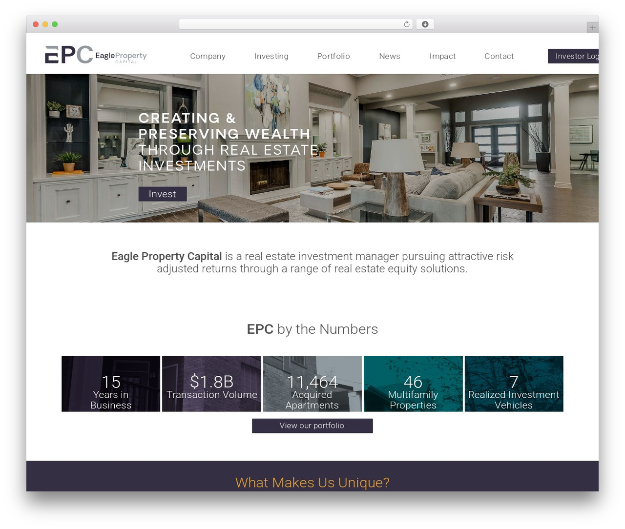 Ave Child WordPress theme - eaglepropertycapital.com