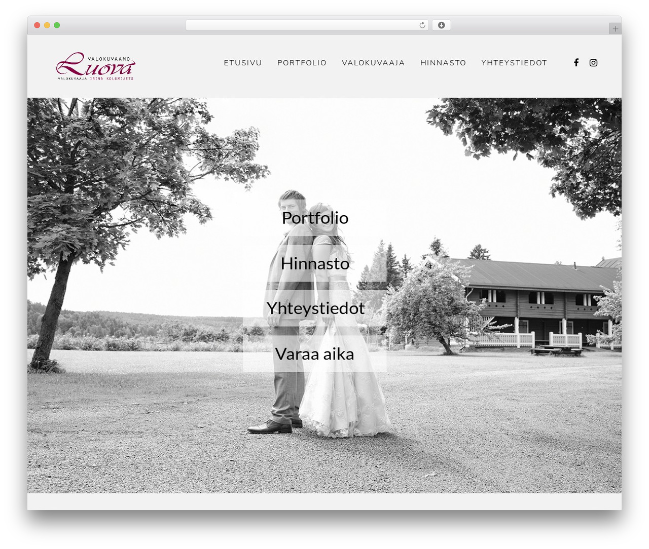 Basic WordPress theme - valokuvaamoluova.com