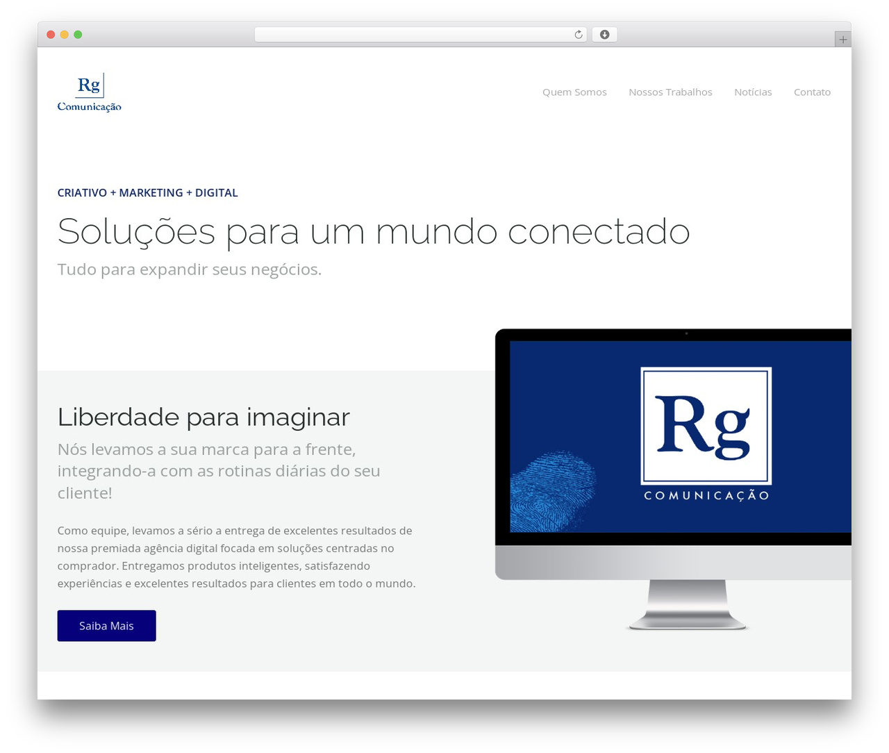 Caliber theme WordPress - rogeriocomunicacao.com.br