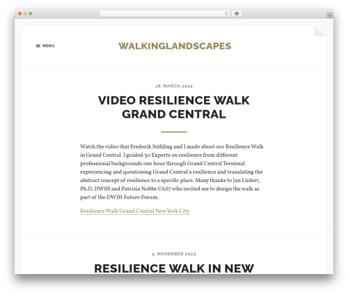 Hoffman best free WordPress theme - walkinglandscapes.com