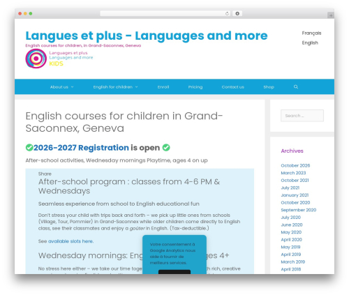 WordPress theme GeneratePress - languagesandmore.com