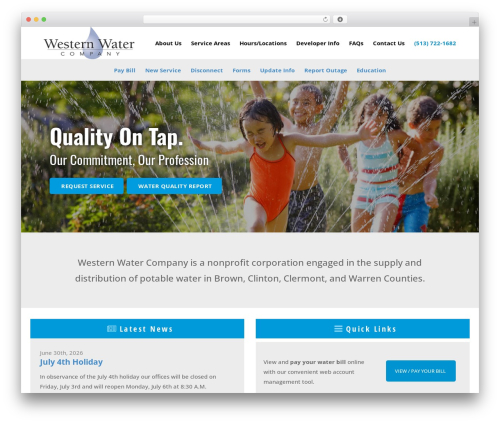 Best WordPress theme WWC Theme - western-h2o.com