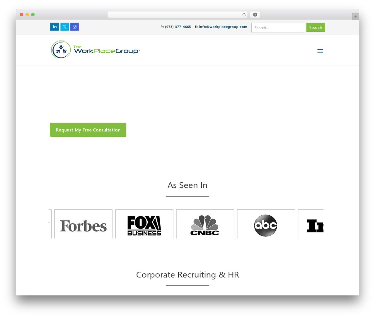 Divi WordPress theme design - workplacegroup.com