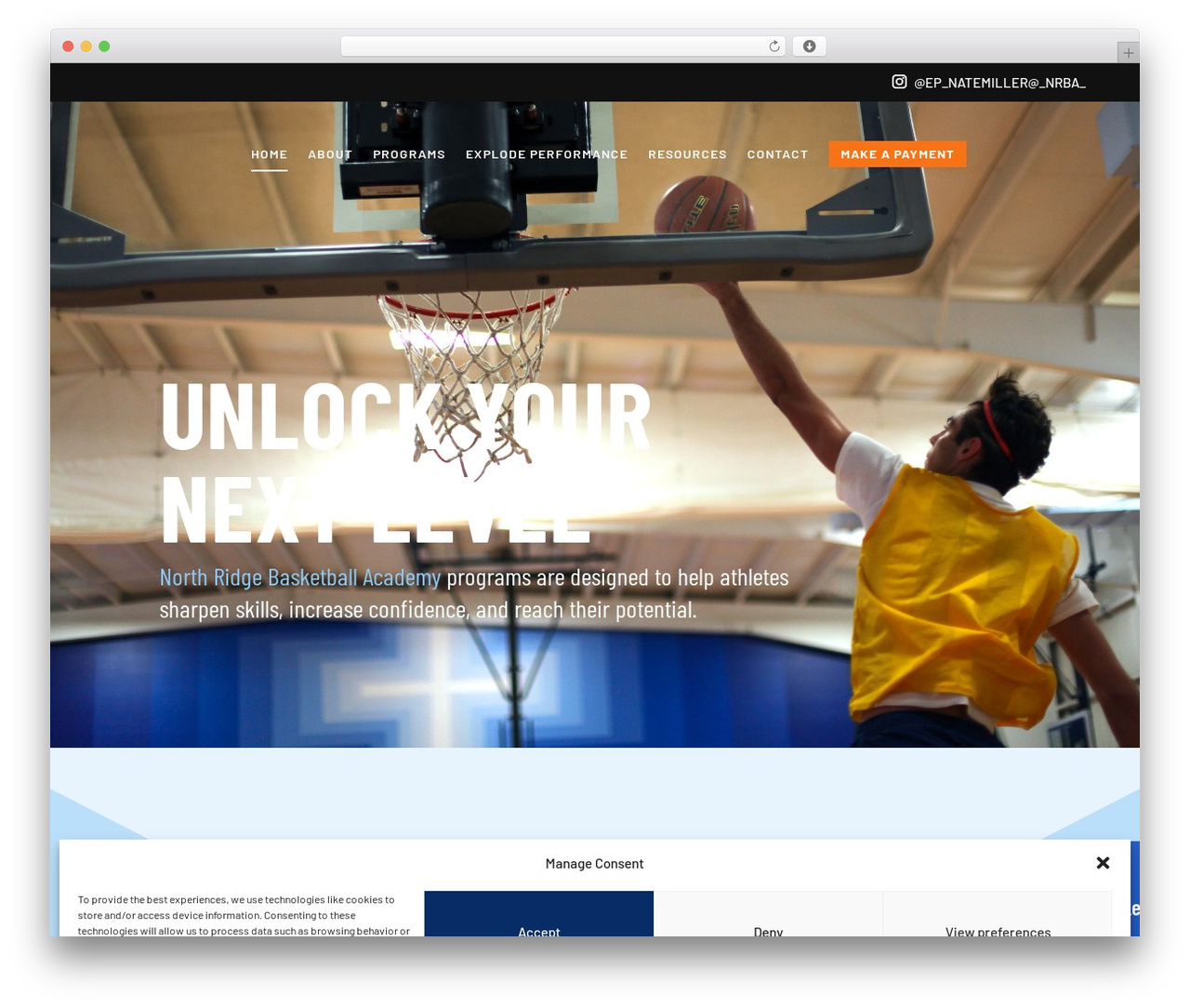Divi WordPress theme - nrbasketballacademy.com