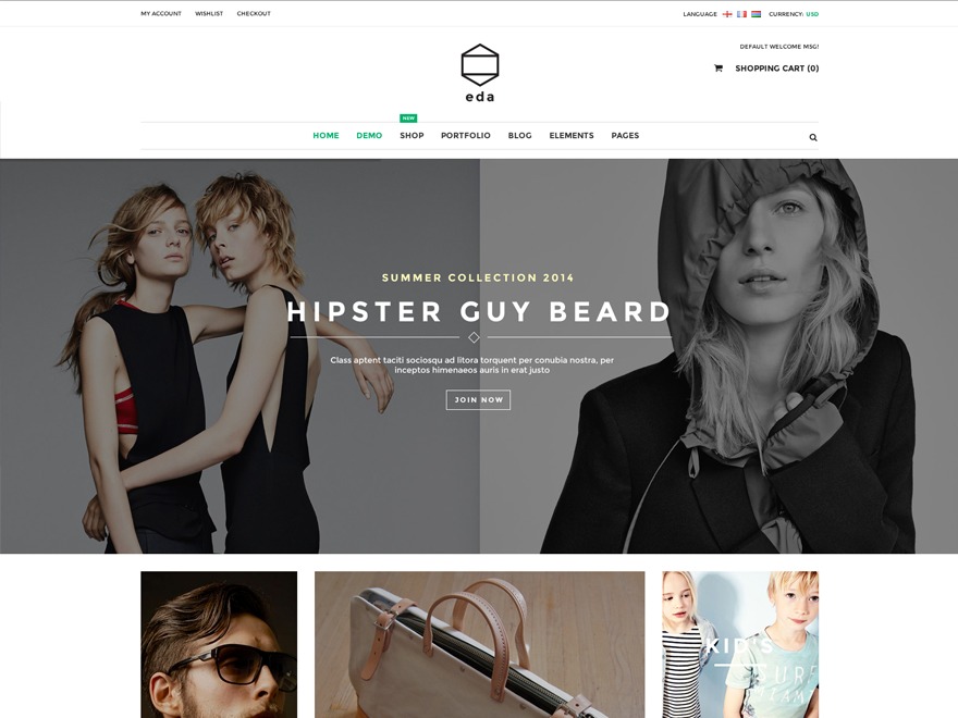 Eda WordPress shop theme