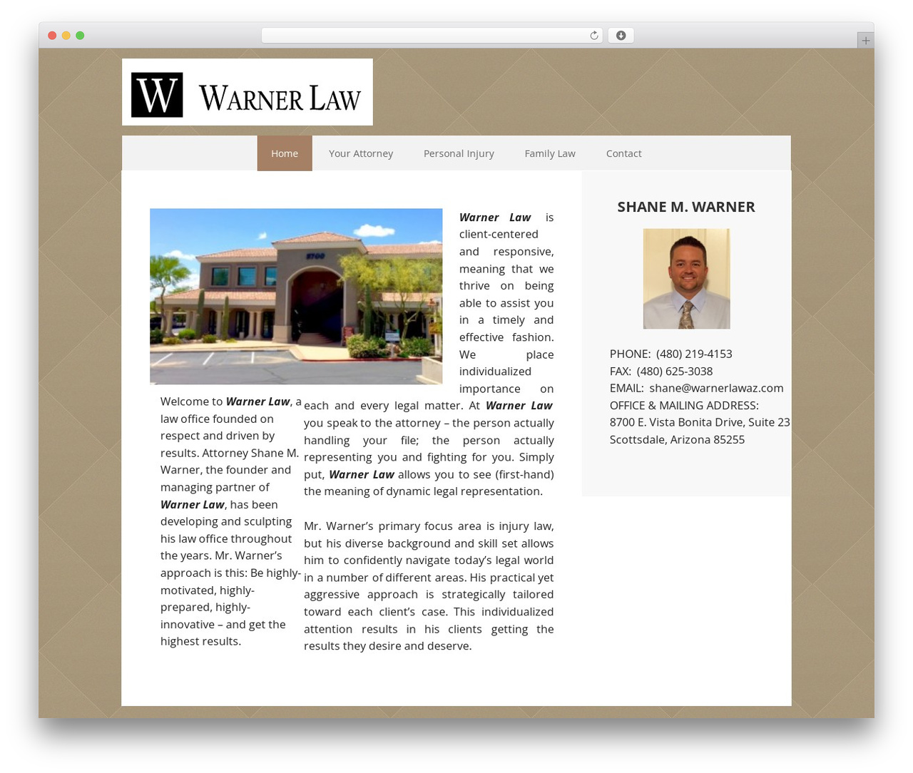 Executive Pro Theme WordPress theme - warnerlawaz.com