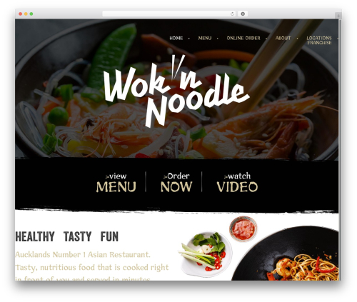 Genesis WordPress restaurant theme - woknnoodle.com