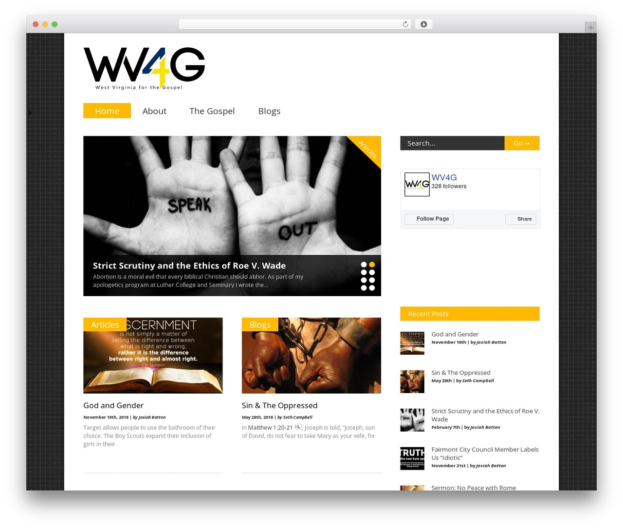 Gonzo theme WordPress - wv4g.org