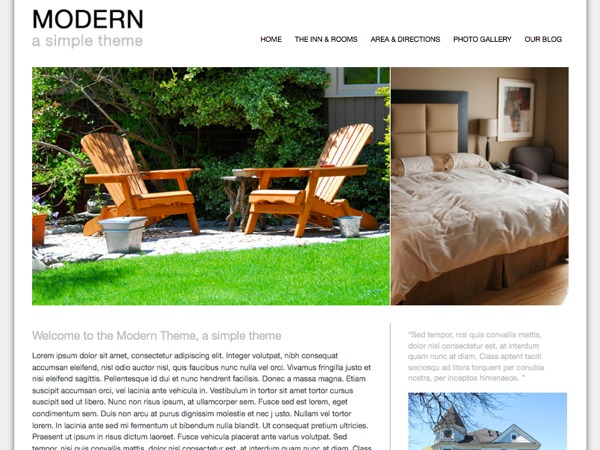 Modern - HTML5 photography WordPress theme
