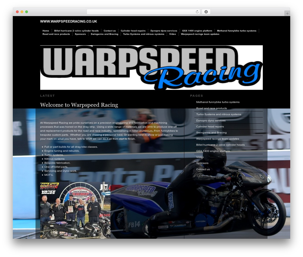 Modularity Lite WordPress theme - warpspeedracing.co.uk