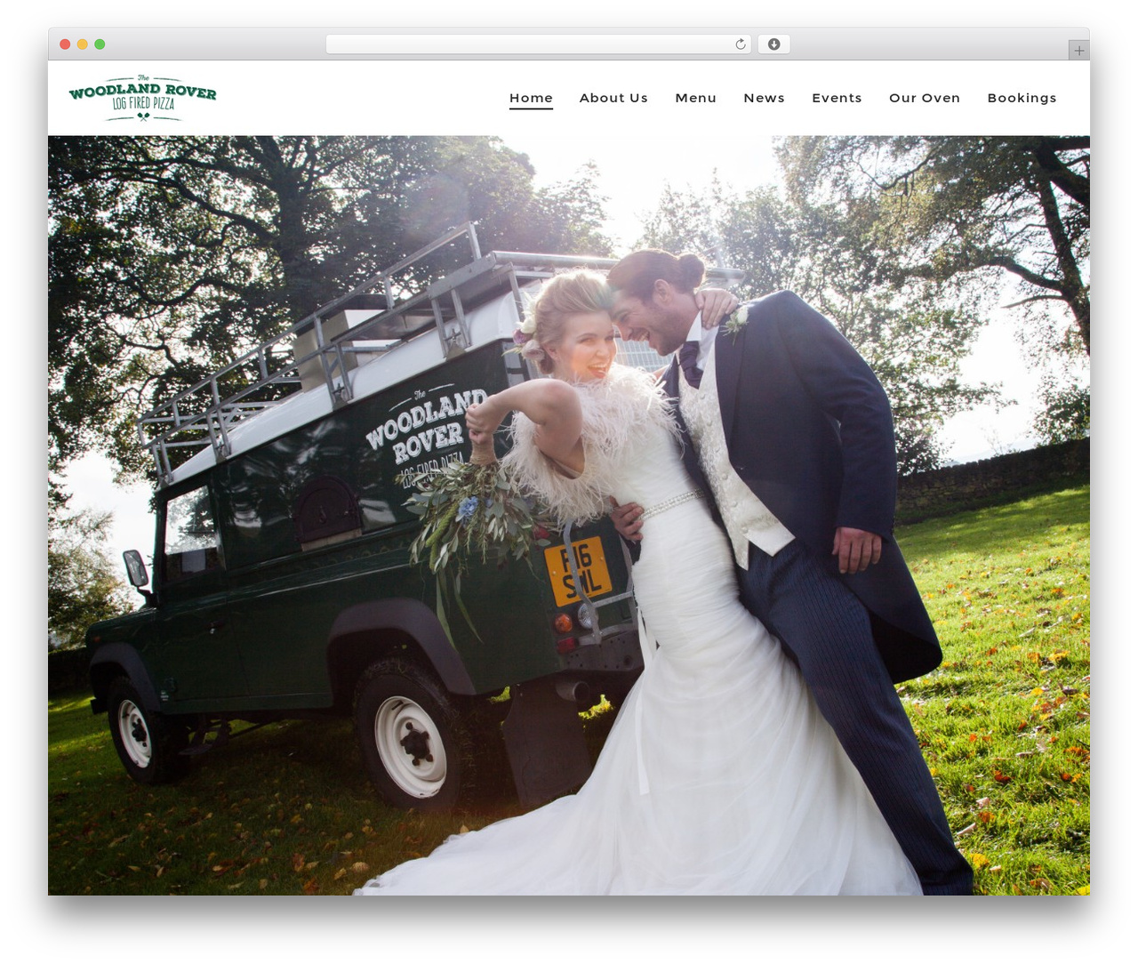Rosa WordPress wedding theme - woodlandrover.co.uk