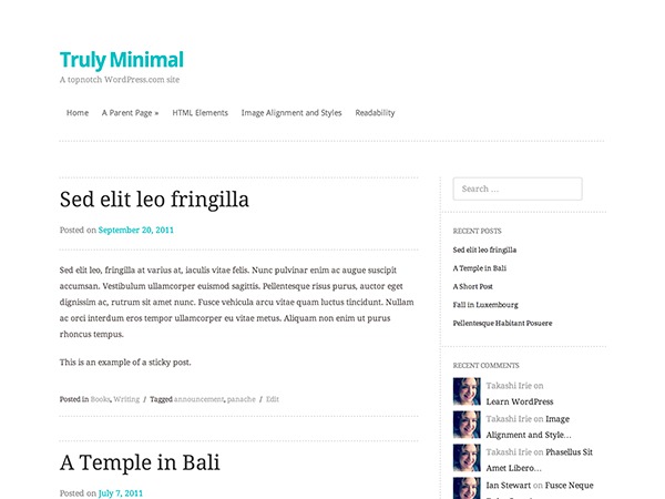 Theme WordPress Truly Minimal – WordPress.com by FlareThemes